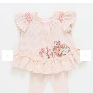 Bonnie Jean Pink Floral Bunny Dress